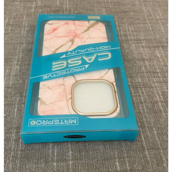 New MATEPROX Protective Cover High Quality iPhone13 Pro Frosted Pink Marble Case - Picture 3 of 9